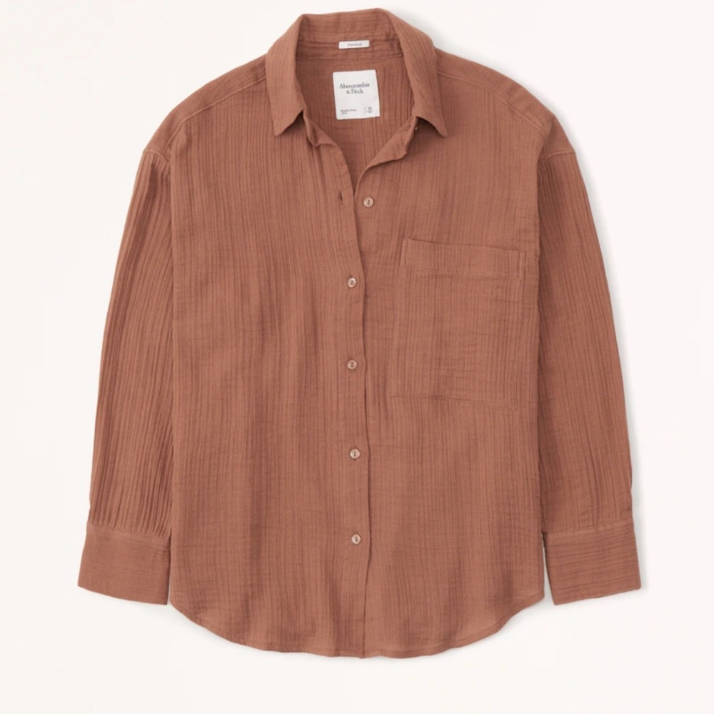 A&F Oversized Gauzy Shirt